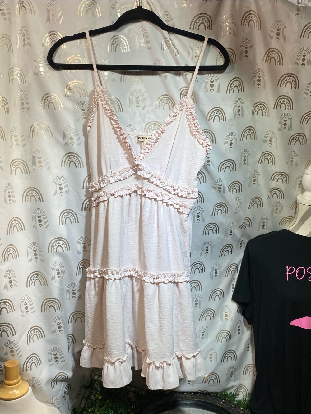 Inspired Hearts Ruffle Midi Dress